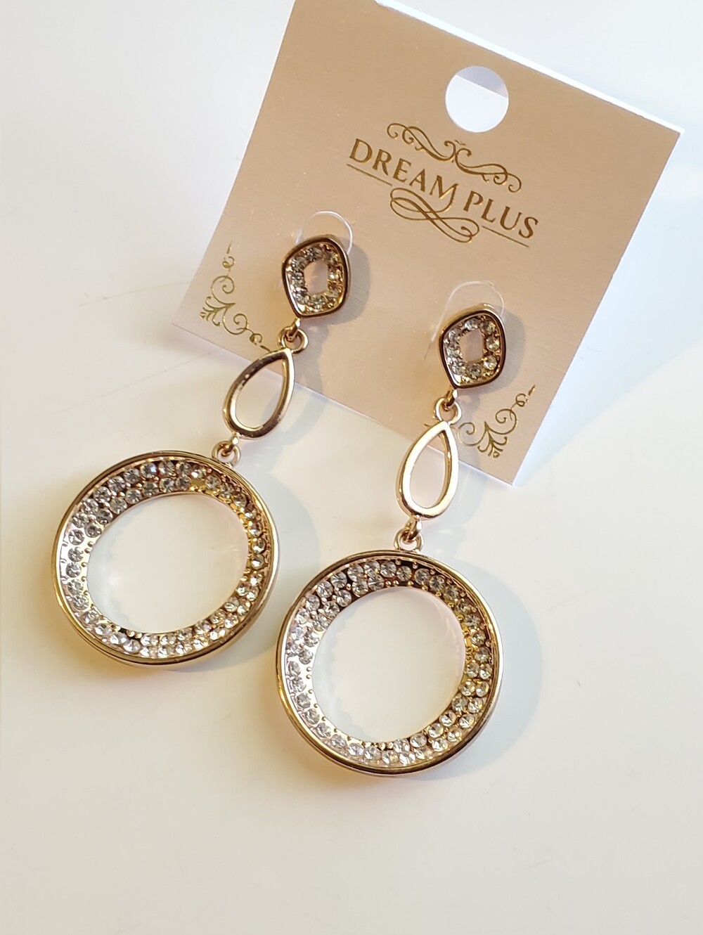 Dangle Earrings with Crystal Accents